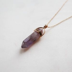 Amethyst Healing Crystal Necklace